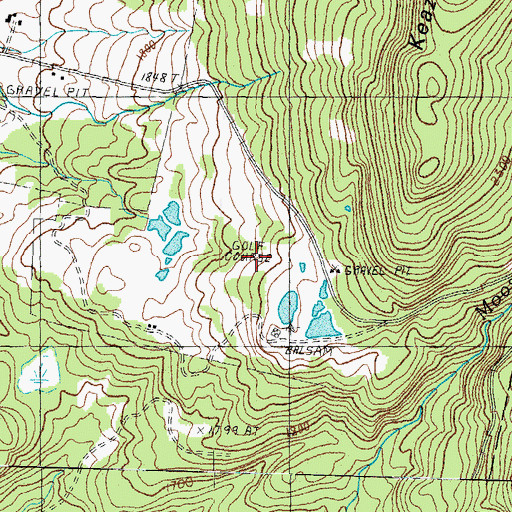 Topographic Map of Balsams Country Club, NH