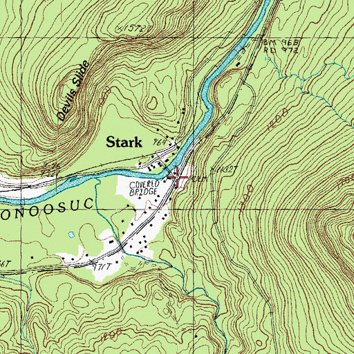 Topographic Map of Stark Bridge, NH