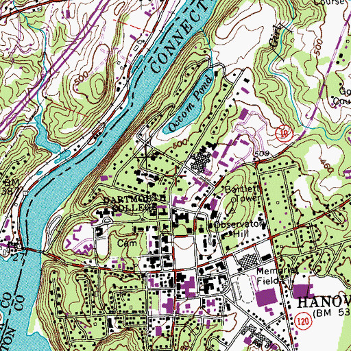 Topographic Map of Choate House, NH