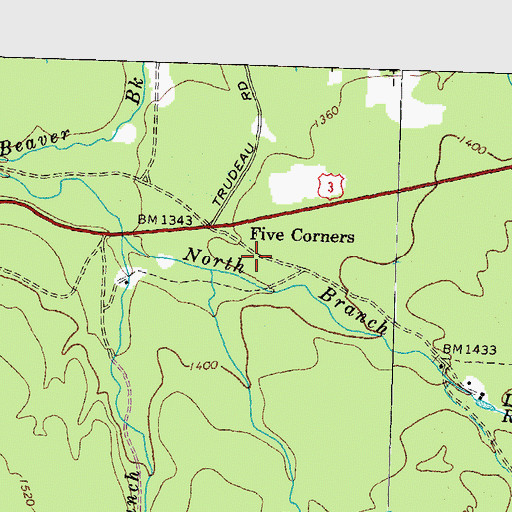 Topographic Map of Gale River Campground, NH