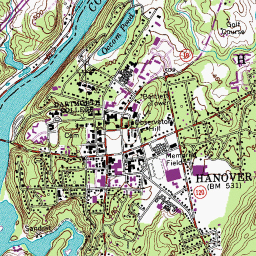 Topographic Map of Rollns Chapel, NH