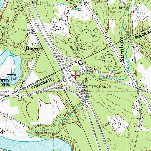 Topographic Map of Interchange 17, NH