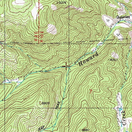 Topographic Map of Porter Gulch, CO