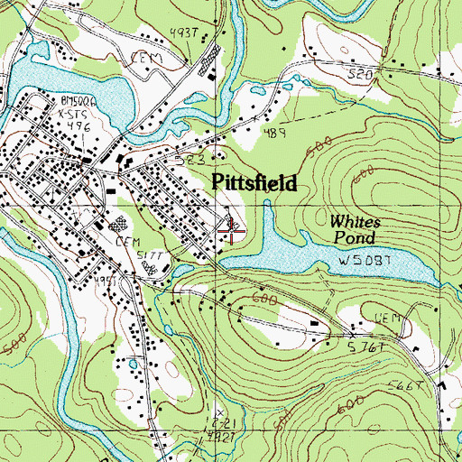 Topographic Map of Pittsfield Middle School, NH