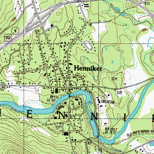 Topographic Map of Saint Theresas Catholic Church, NH