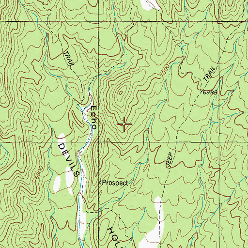 Topographic Map of Devils Hole, CO