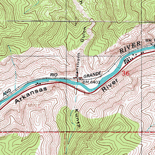 Topographic Map of Henthorn Gulch, CO