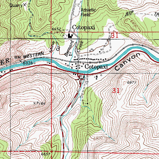 Topographic Map of Cotopaxi, CO