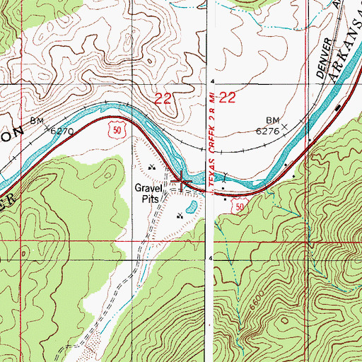 Topographic Map of Sand Gulch, CO