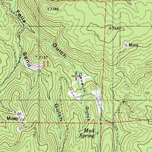 Topographic Map of Deep Gulch, CO