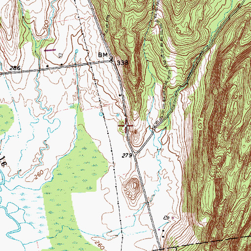 Topographic Map of Abel Thompson Cemetery, VT