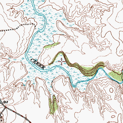 Topographic Map of East Creek Waterfowl Area, VT