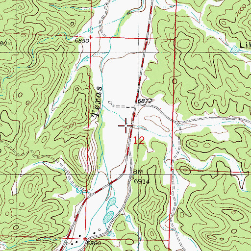 Topographic Map of Turkey Gulch, CO