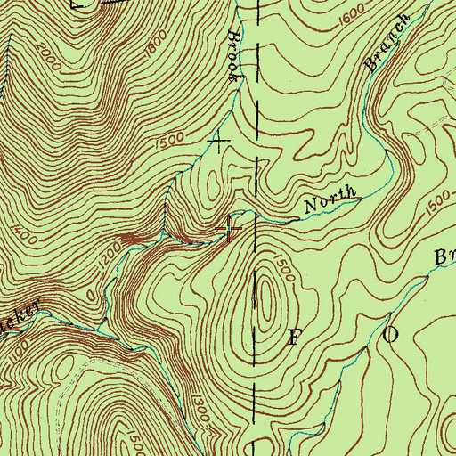Topographic Map of Mount Moosalamoo Campground Trail, VT