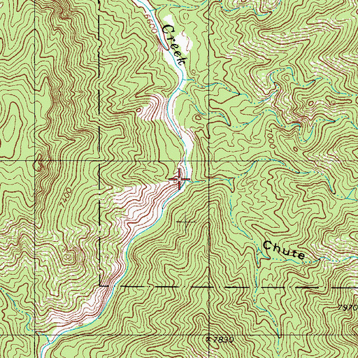 Topographic Map of Chute Gulch, CO