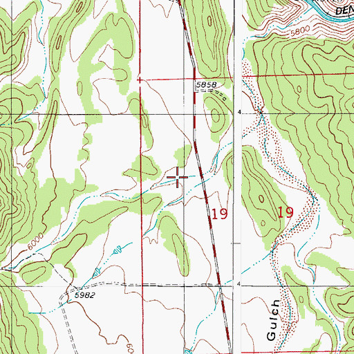 Topographic Map of McIntyre Gulch, CO