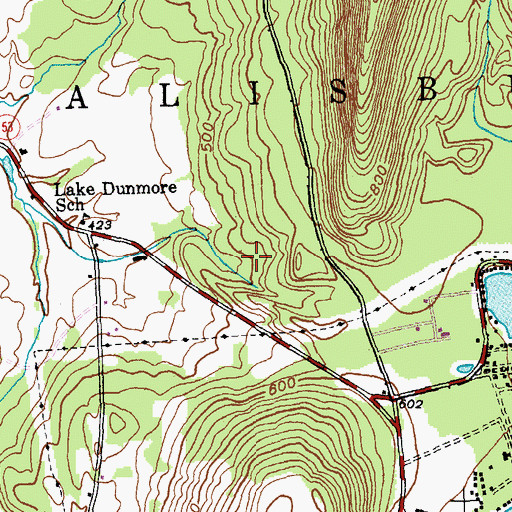 Topographic Map of Riley Bostwick Wildlife Management Area, VT