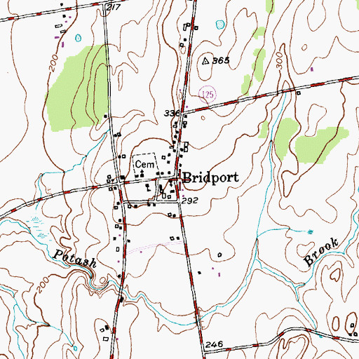 Topographic Map of Saint Bernadette Church, VT