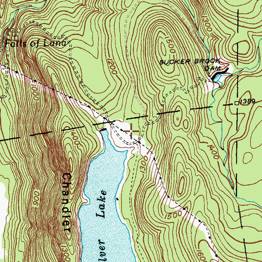 Topographic Map of Silver Lake Recreation Area, VT