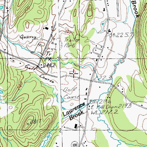Topographic Map of Farm Resort Golf Course, VT
