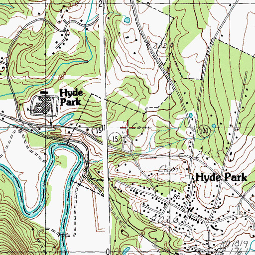 Topographic Map of Jedidia Hyde Cemetery, VT