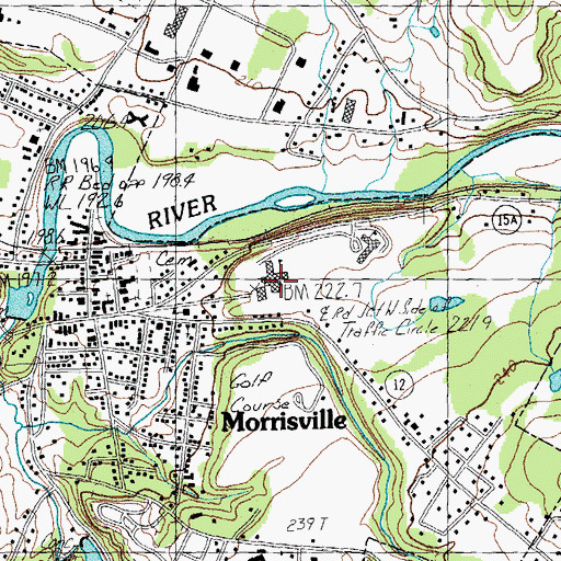 Topographic Map of Peoples Academy Middle School, VT
