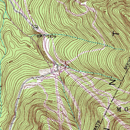 Topographic Map of Sugar House Nordic Center, VT
