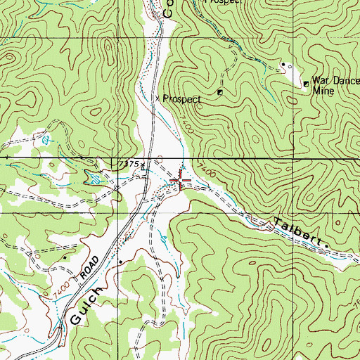 Topographic Map of Talbert Gulch, CO