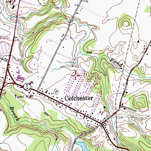 Topographic Map of United Church of Colchester, VT