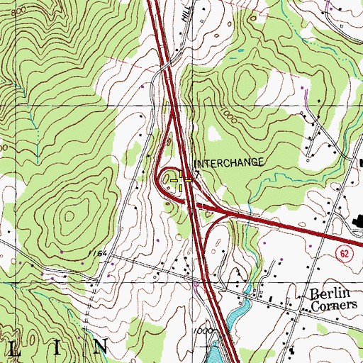 Topographic Map of Interchange 7, VT