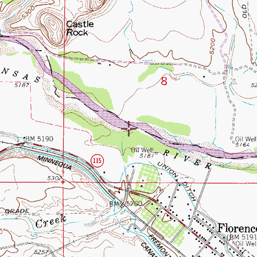 Topographic Map of Chandler Creek, CO