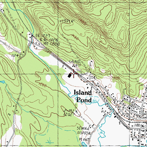 Topographic Map of Brighton Elementary School, VT
