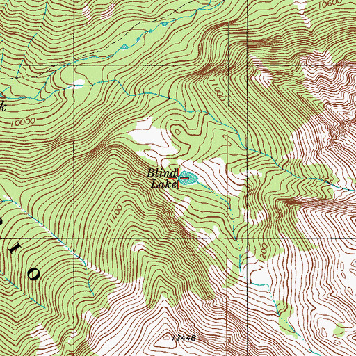 Topographic Map of Blind Lake, CO
