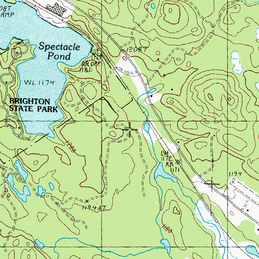 Topographic Map of Loggers Loop Trail, VT