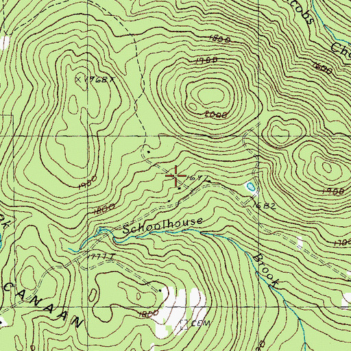 Topographic Map of Old Canaan Hill Cemetery, VT