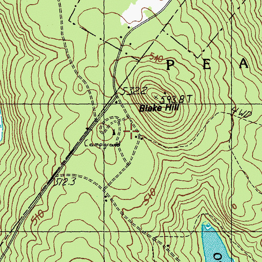 Topographic Map of New Discovery Recreation Area, VT
