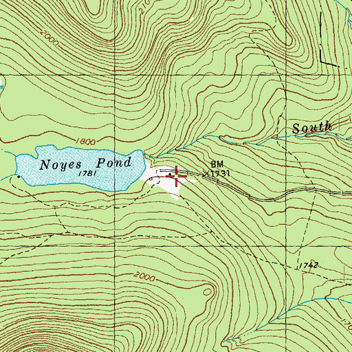 Topographic Map of Seyon Ranch, VT