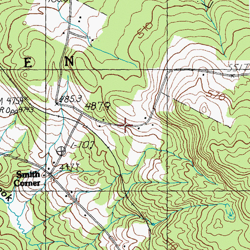 Topographic Map of Stevens Hill Cemetery, VT