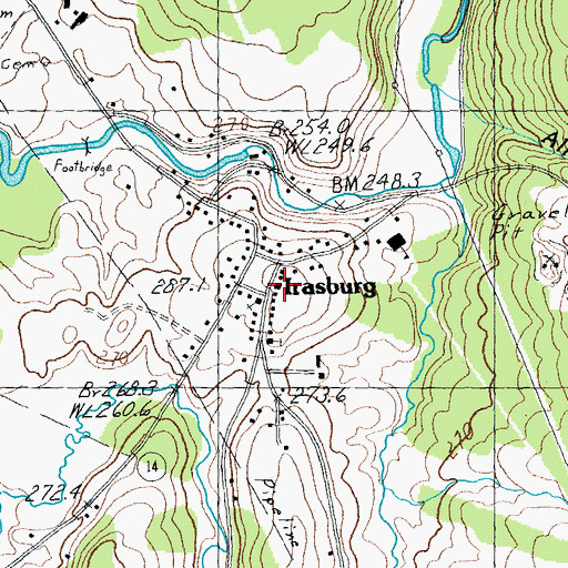 Topographic Map of Irasburg Post Office, VT