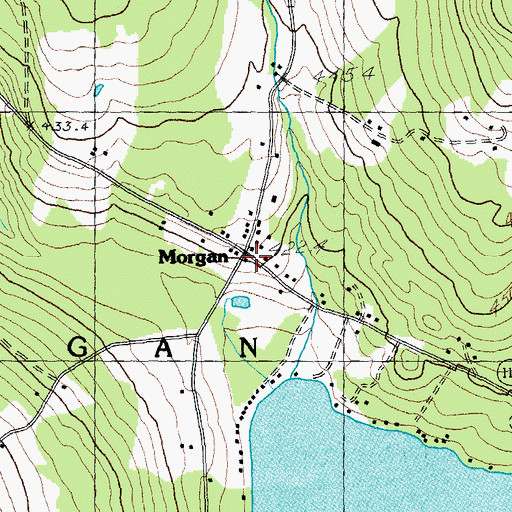Topographic Map of Morgan Post Office, VT