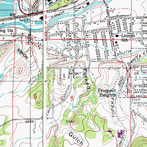 Topographic Map of Independent Order of Odd Fellows Cemetery, CO
