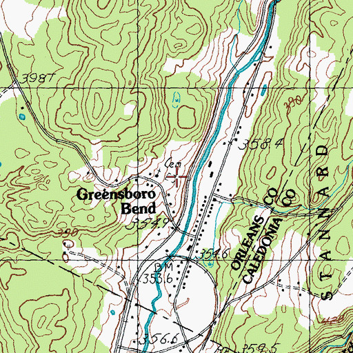 Topographic Map of Saint Michaels Cemetery, VT