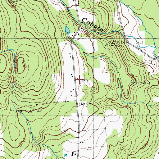 Topographic Map of Westfield North Cemetery, VT
