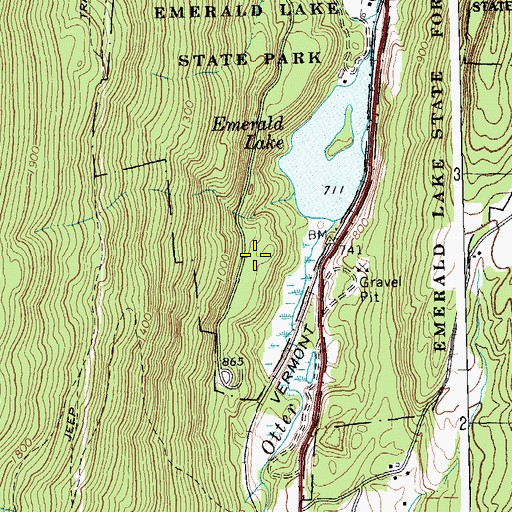 Topographic Map of Campground B, VT