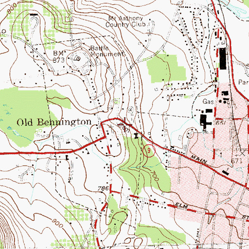 Topographic Map of Catholic Cemetery, VT