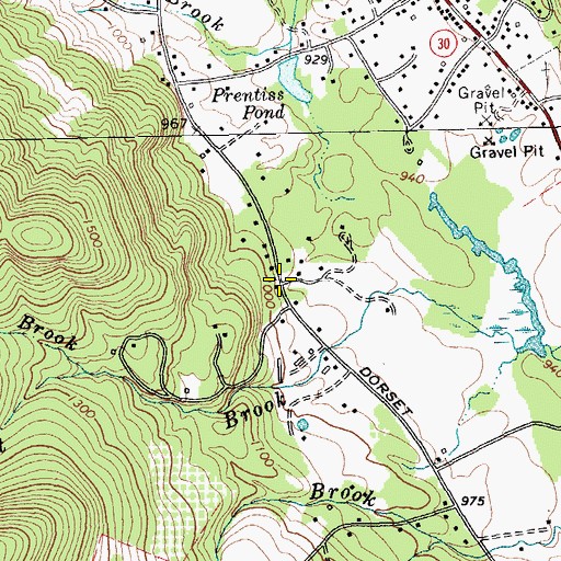Topographic Map of Kent Neighborhood Historic District, VT