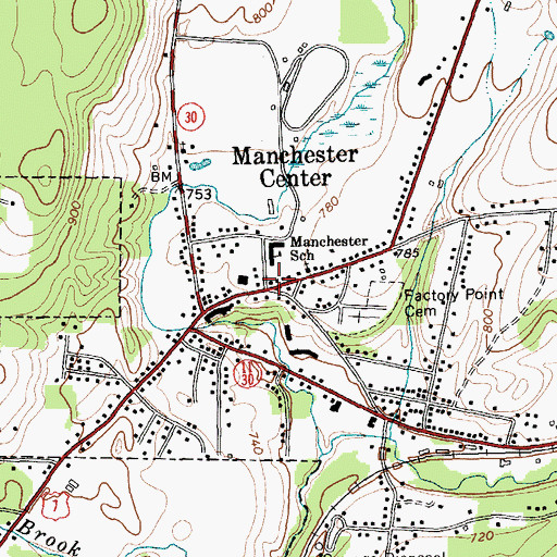 Topographic Map of Northshire Baptist Fellowship, VT