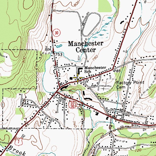 Topographic Map of Northshire Baptist Fellowship, VT