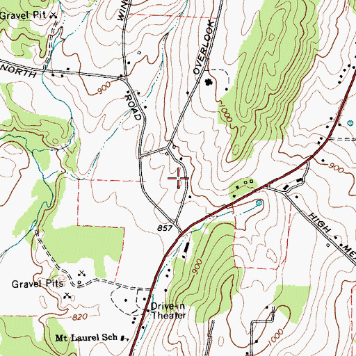 Topographic Map of Roberts Family Cemetery, VT