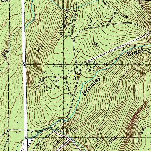 Topographic Map of Snow Valley Ski Center, VT